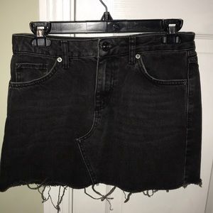 Black jean skirt
